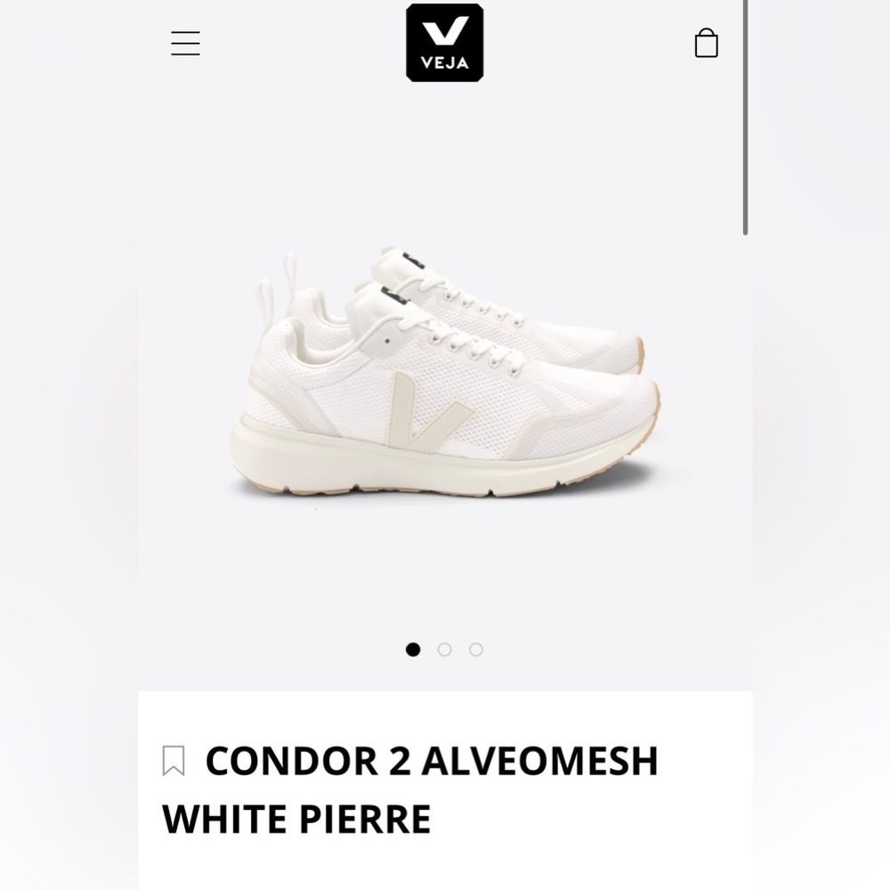 VEJA Condor Alveomesh in White Pierre